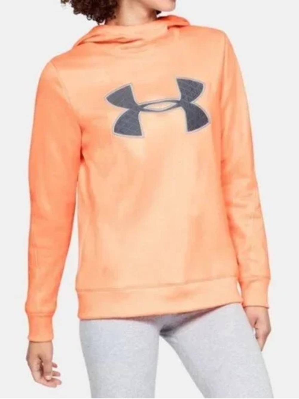 Under Armour Orange Logo Long Sleeve Hoodie
